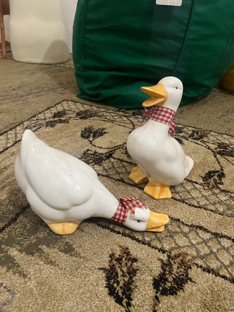 hiasan meja bebek ( 2in1 ) / hiasan rumah bebek keramik bekas