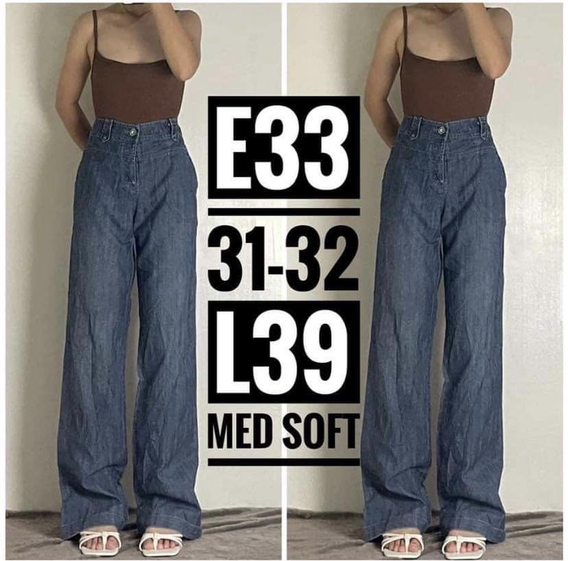 Navy Blue High Waist Baggy Pants, Women's Fashion, Bottoms, Other Bottoms  on Carousell