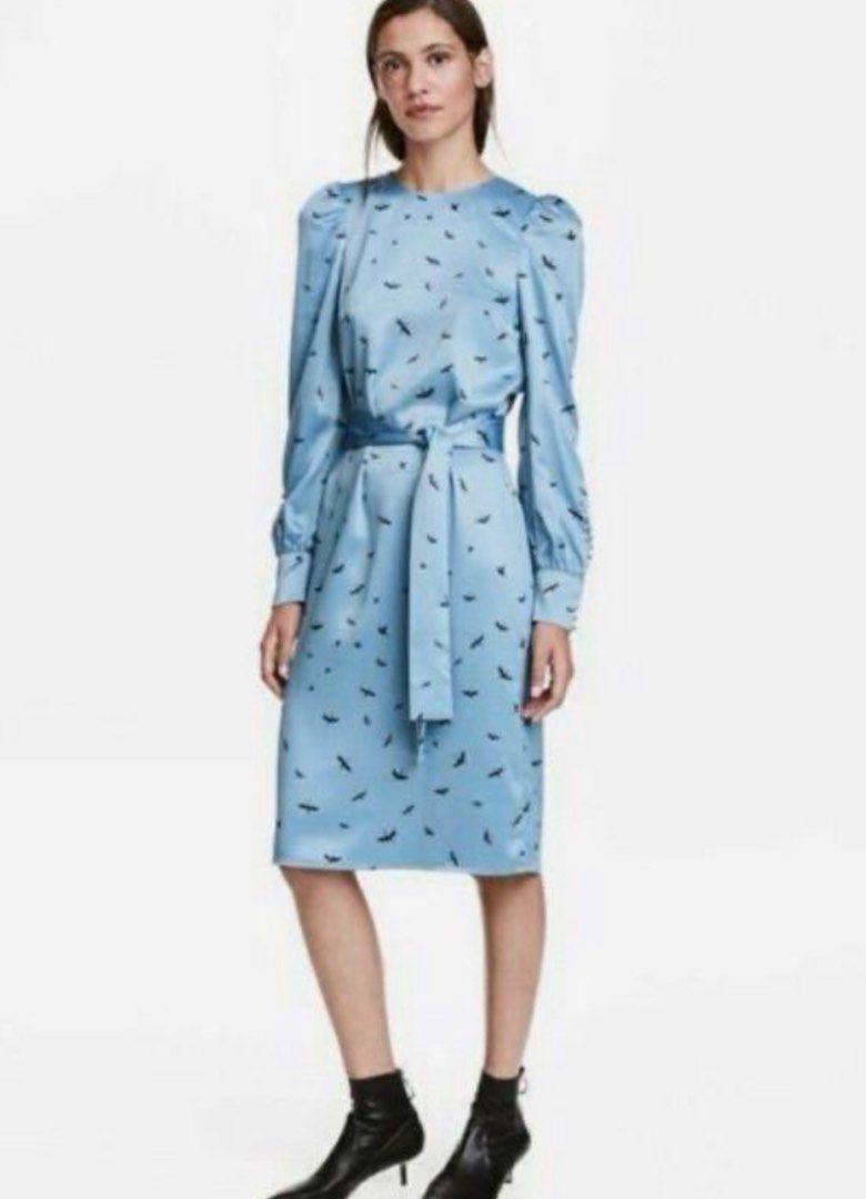 H&m bird sale print dress