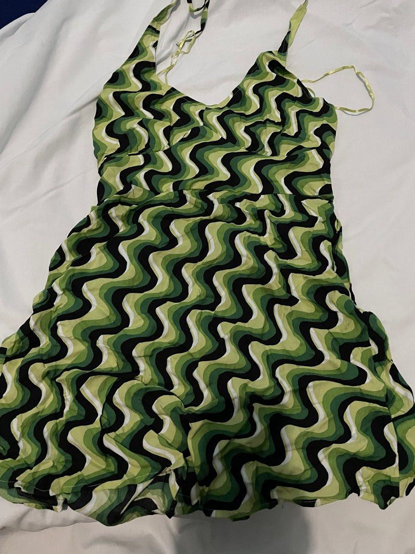 Hollister green dress halter, Women's Fashion, Dresses & Sets, Dresses on  Carousell