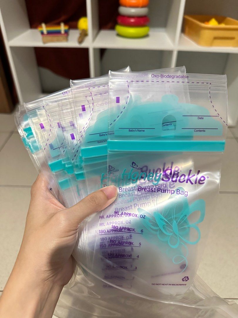 Honeysuckle Breast Milk Bag 6oz, 20 pcs (Category: Breastfeeding & Bottle Feeding) located in Valenzuela. Submitted by kleanupwithkat (Listing ID 1244375647, Image 2). Description: 20 pcs Honeysuckle Breast Pump Storage Bags All are sealed. 20 pcs only 6oz Breastmilk bags.