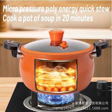 Household Micro Pressure Cooker Suitable For Smoldering Pot Medical Stone Pressure Non Stick Cooking Pot RED2375 TV Home Appliances Kitchen Appliances Cookers on Carousell