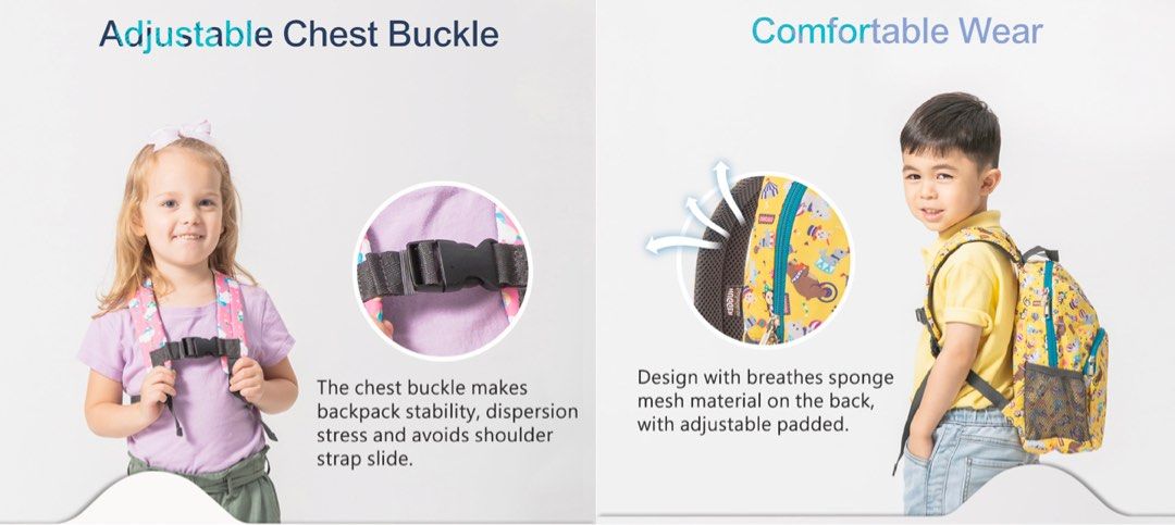 Child backpack with chest on sale strap