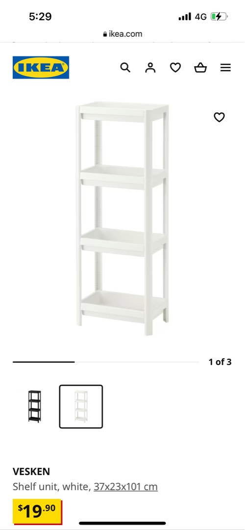 IKEA plastic shelf, Furniture & Home Living, Furniture, Shelves