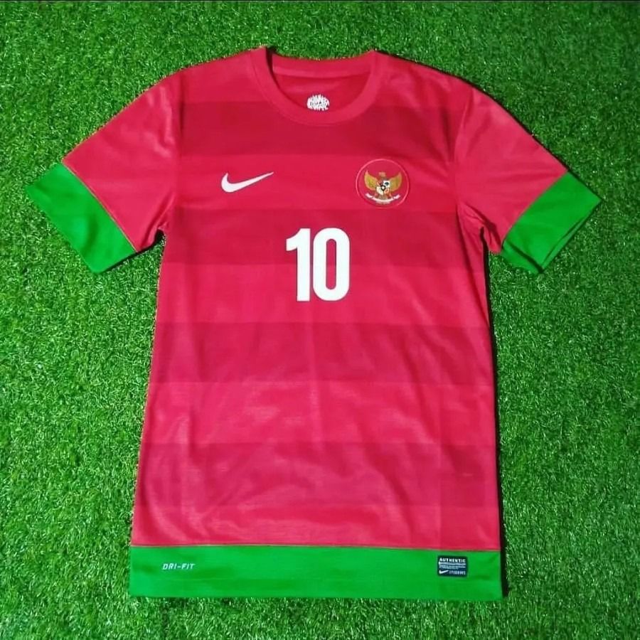 Irfan Bachdim 10 Jersey Timnas Indonesia AFF 2012 Original Nike Football Shirt Kit Soccer Baju Bola Kaos Sepakbola Size S Second Used Preloved Bekas