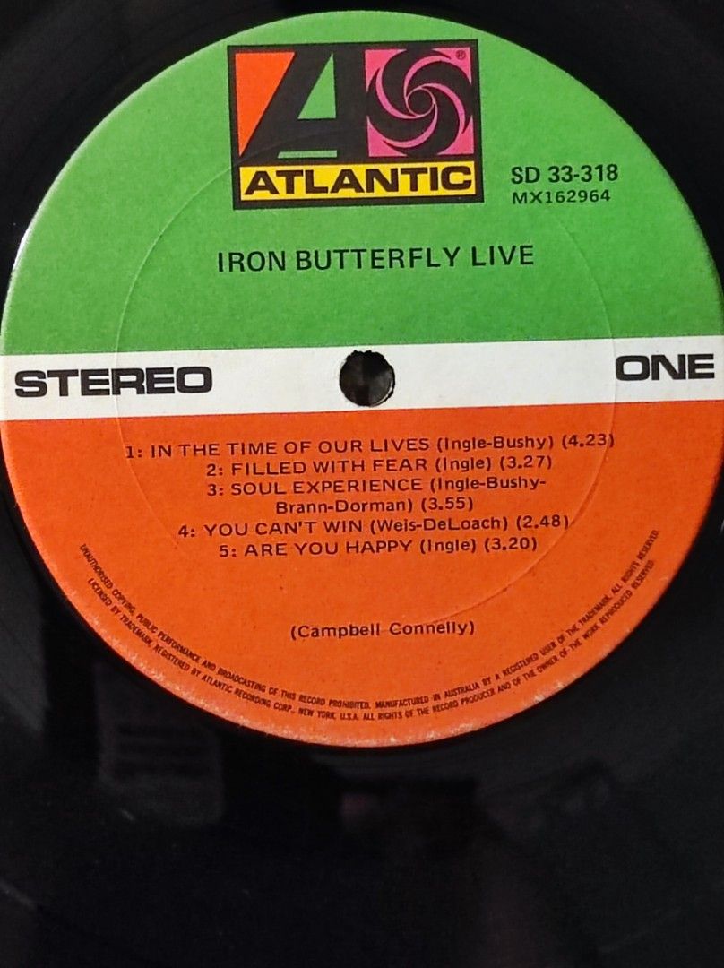 Iron Butterfly Live[LP], Hobbies & Toys, Music & Media, Vinyls on Carousell