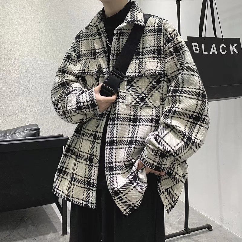 Oversized flannel discount jacket mens