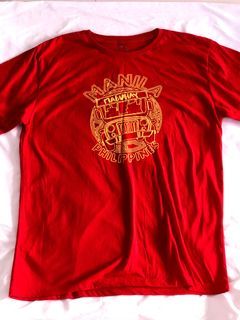 Kamisa by Kultura Philippines Graphic Red T-shirt Men's Fashion ୨୧