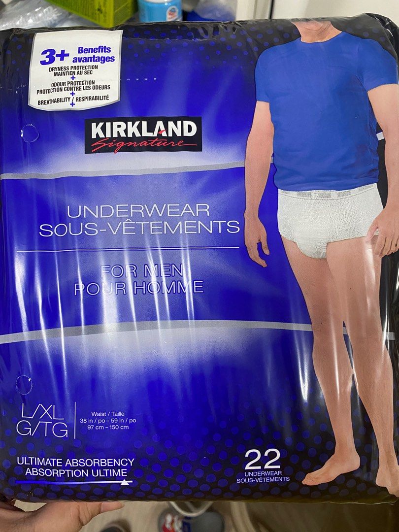 Kirkland Signature Men Small/Medium Protective Underwear, Pack of