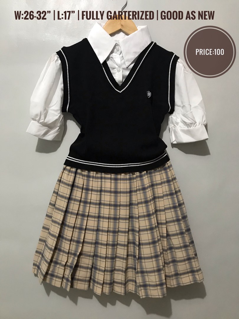 Korean pleated skirt on Carousell