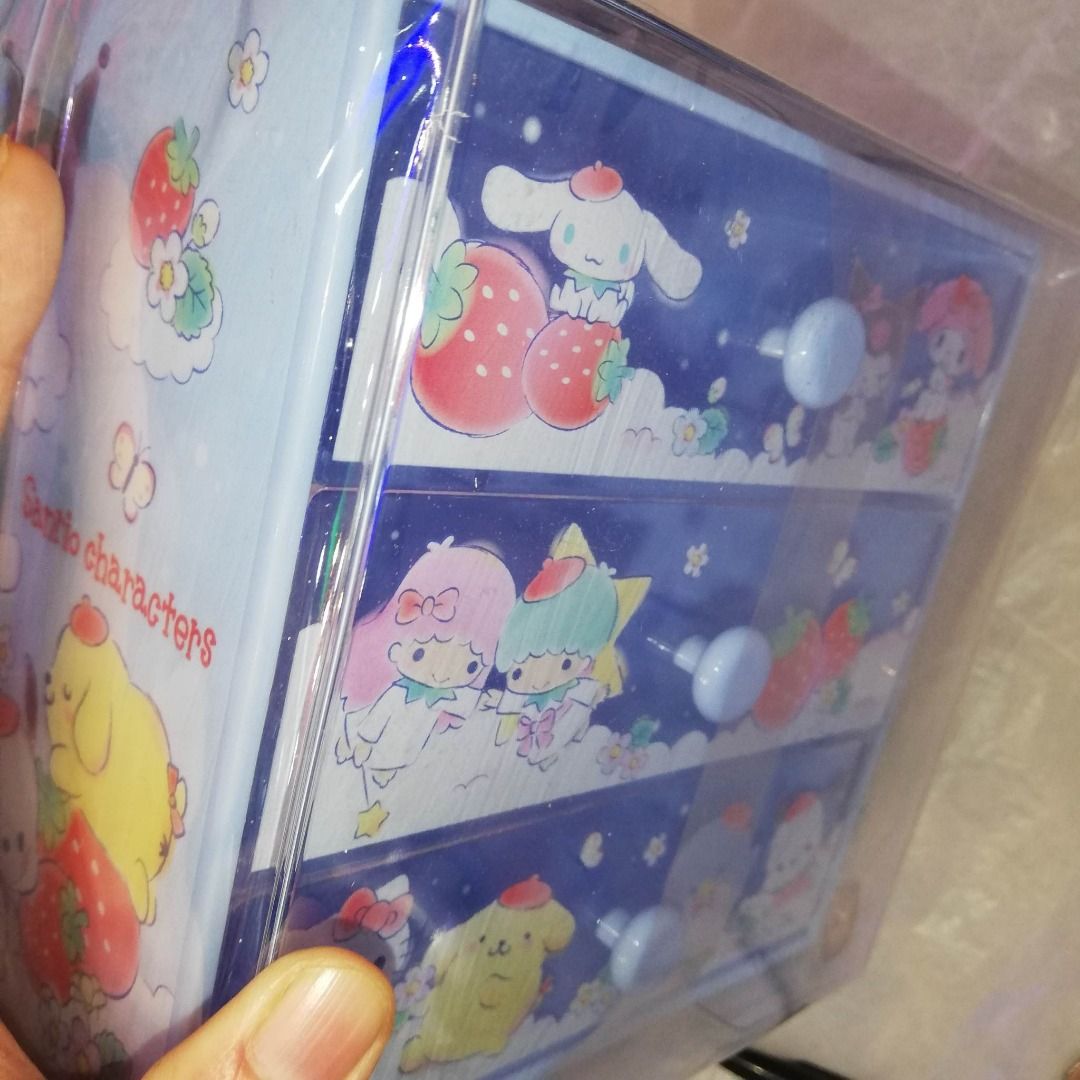 Licensed Sanrio Hello Kitty & Characters 3 Drawer Plastic Storage Box (Category: Storage Boxes & Baskets) located in Manila. Submitted by littlemingshop (Listing ID 1244426301, Image 2). Description: 07-21-2023 For Sale brand new, Licensed Sanrio Hello kitty characters friend 3 Drawer Plastic Storage Box there are 3 drawers can help storage and tidy small things, such as accessories, cosmetics, DIY crafts, art supplies, office supplies, etc. suit