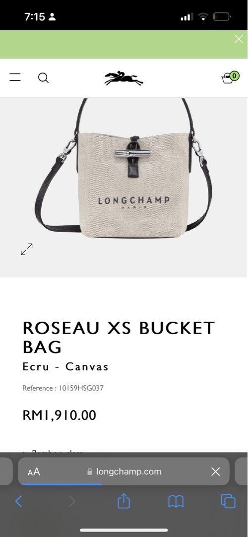 Roseau XS Bucket bag Ecru - Canvas (10159HSG037)