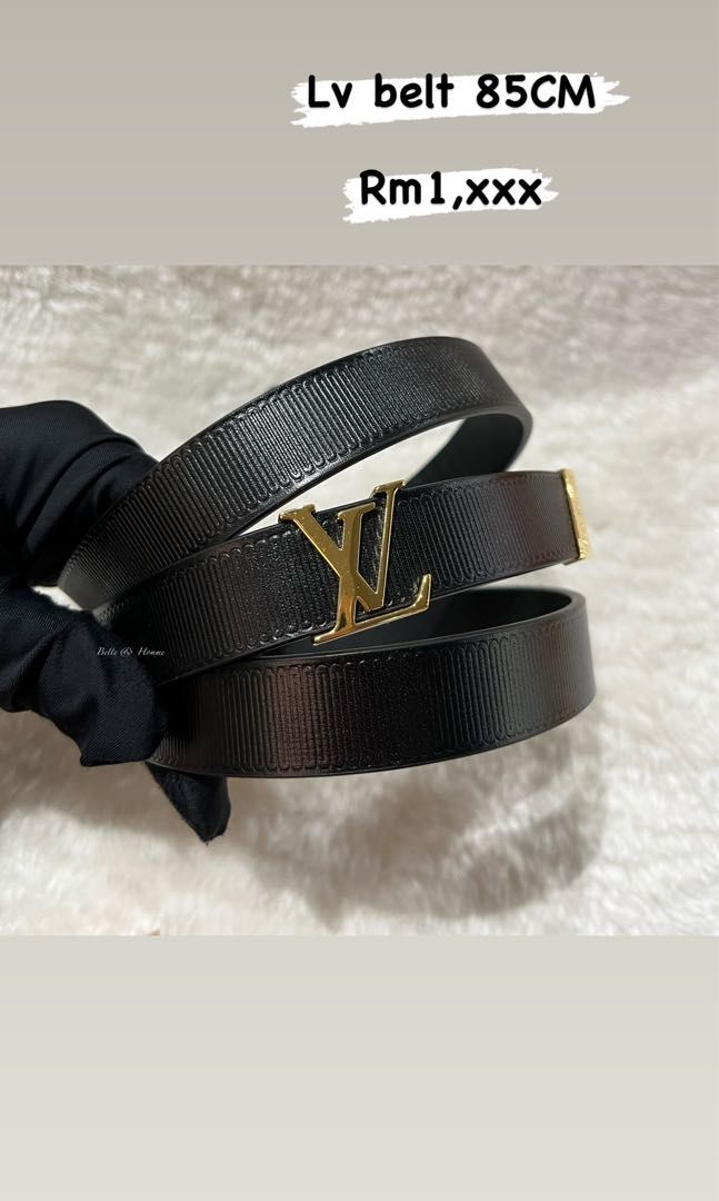 Louis Vuitton - LV Initials 40mm Reversible Belt - Leather - Black - Size: 85 cm - Luxury