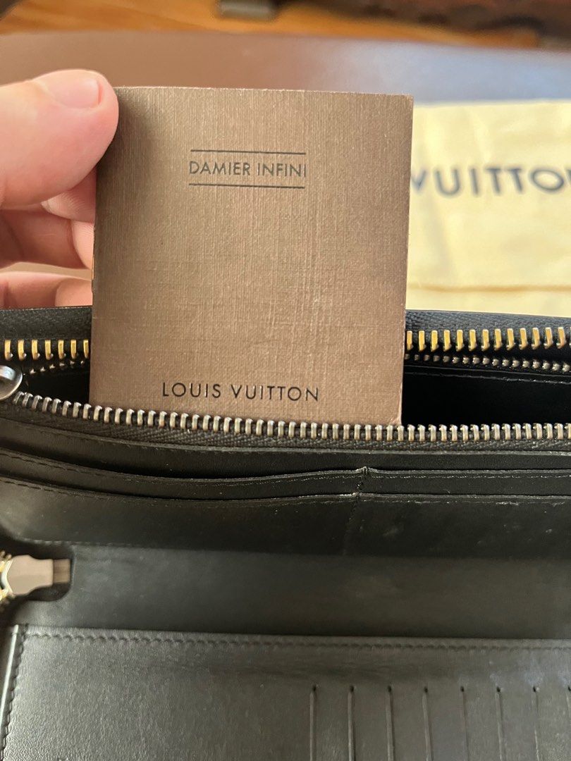 Louis Vuitton Black Damier Infini Leather Zippy Vertical Wallet 863454A