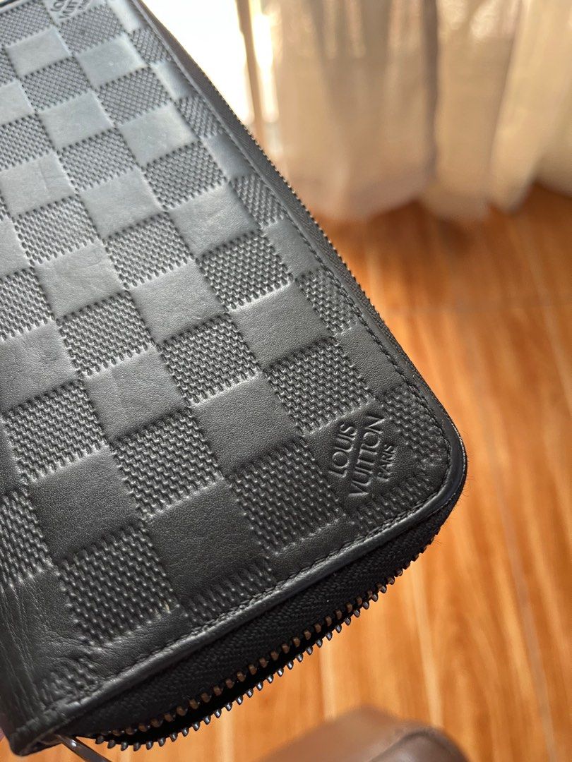 Louis Vuitton Black Damier Infini Leather Zippy Vertical Wallet 863454A