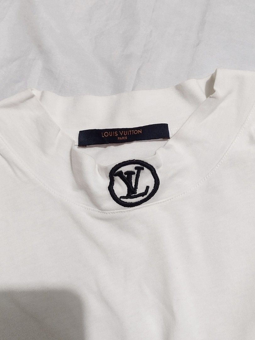 Louis Vuitton Mock Neck Logo Tee (Authentic/Legit), Men's Fashion