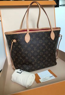 Louis Vuitton Neverfull MM Damier Ebene GHW With Initial S.S