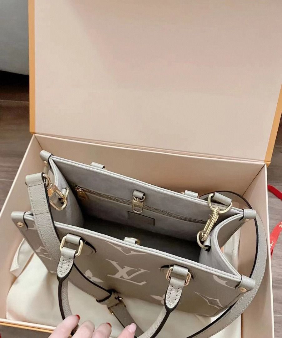 Louis Vuitton ONTHEGO Grey Small Handbag, Women's Fashion, Bags & Wallets,  Cross-body Bags on Carousell