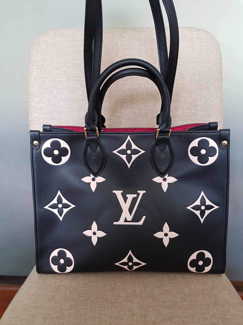 Louis Vuitton - Onthego GM Tote Bag - Bicolore Black Beige - Monogram Leather - Women - Luxury