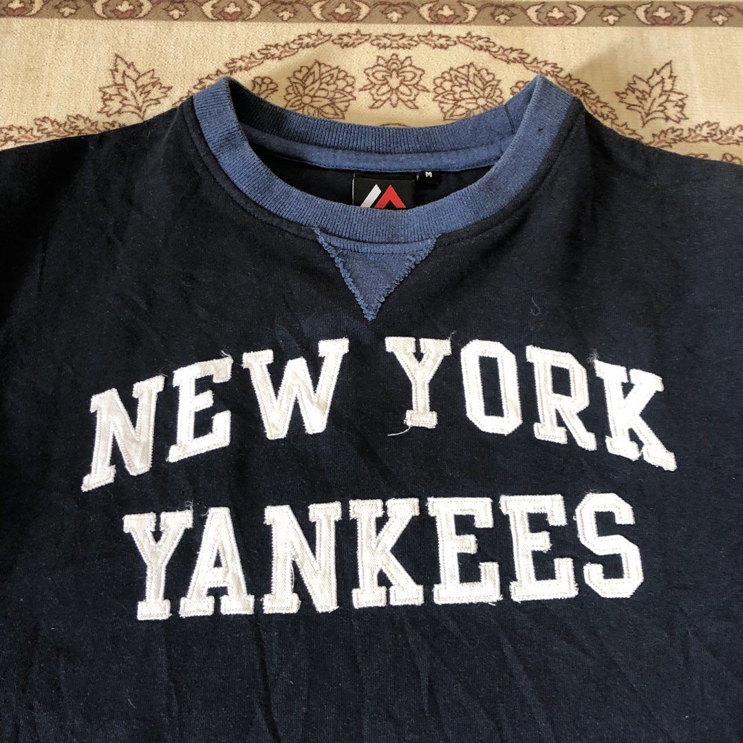 Majestic Authentic Property Of NY Yankees Baseball Gray SS T-Shirt Size S