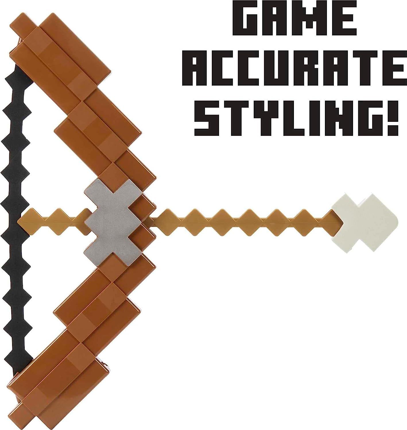 Mattel Minecraft Ultimate Bow and Arrow with Lights & Sounds, Authentic ...