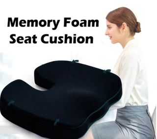 Sleepavo Memory Foam Cooling Gel Seat Cushion for Office Chair - Back &  Butt Pillow for Sciatica Tailbone Coccyx Hip Pain Relief for Gaming, Car 