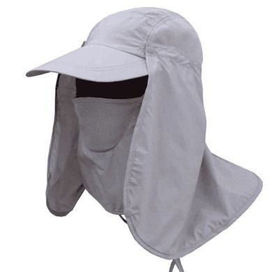 Men with mask Outdoor Sun Hat UV Protection Fishing Hiking Caps