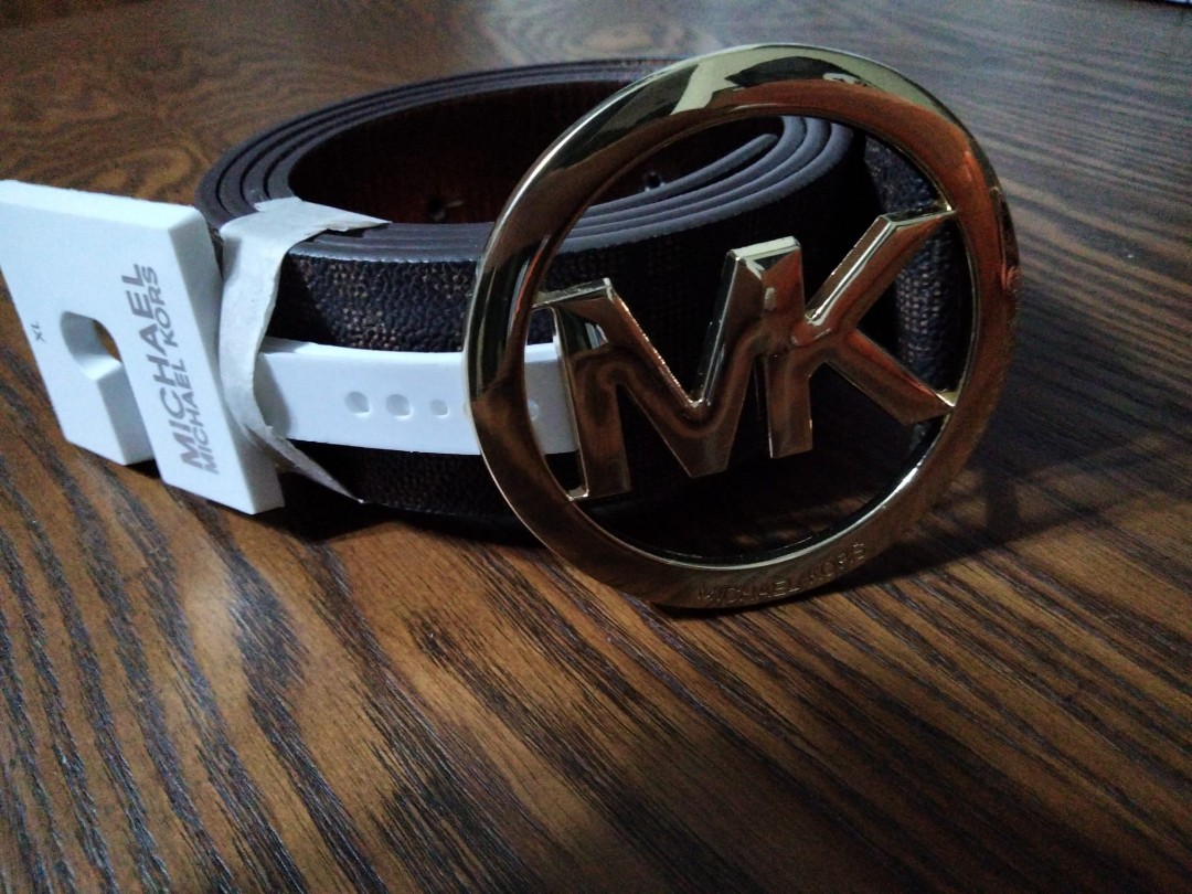 Buy Michael Kors Reversible Logo and Leather Belt  Black Color Men  AJIO  LUXE