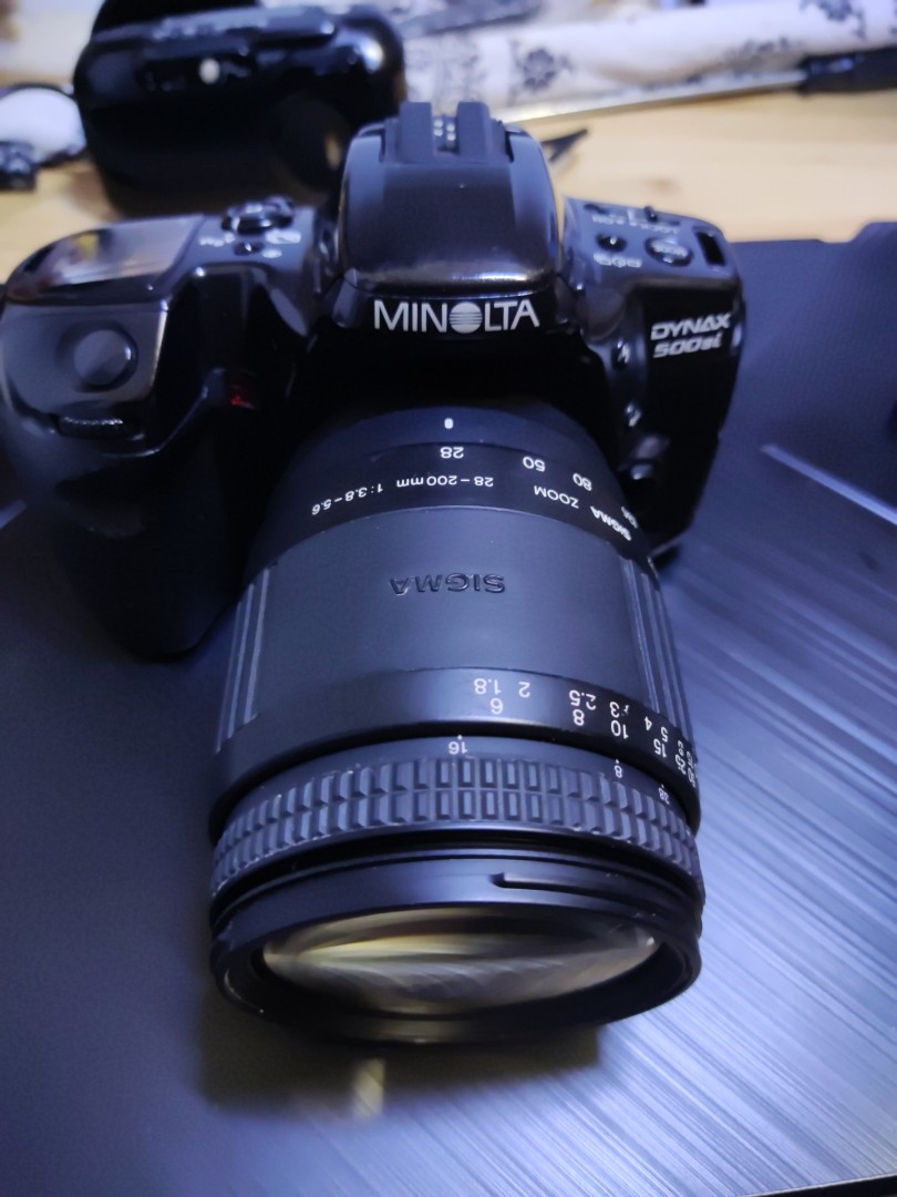 Minolta dynax 500si 及sigma zoom lens 28-200mm f/1.38-5.6 + 72mm