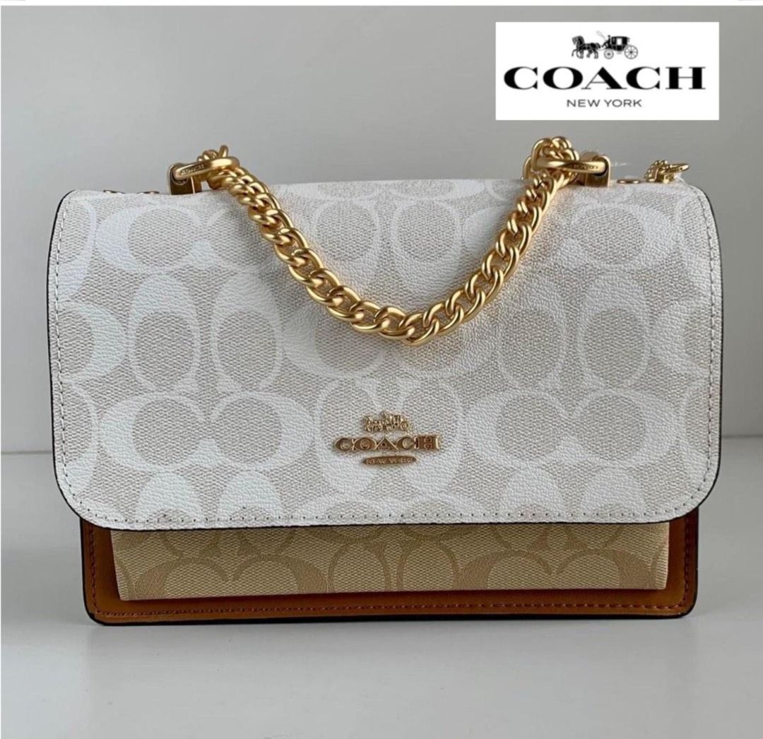 Turnlock chain phone crossbody in blocked signature canvas discount