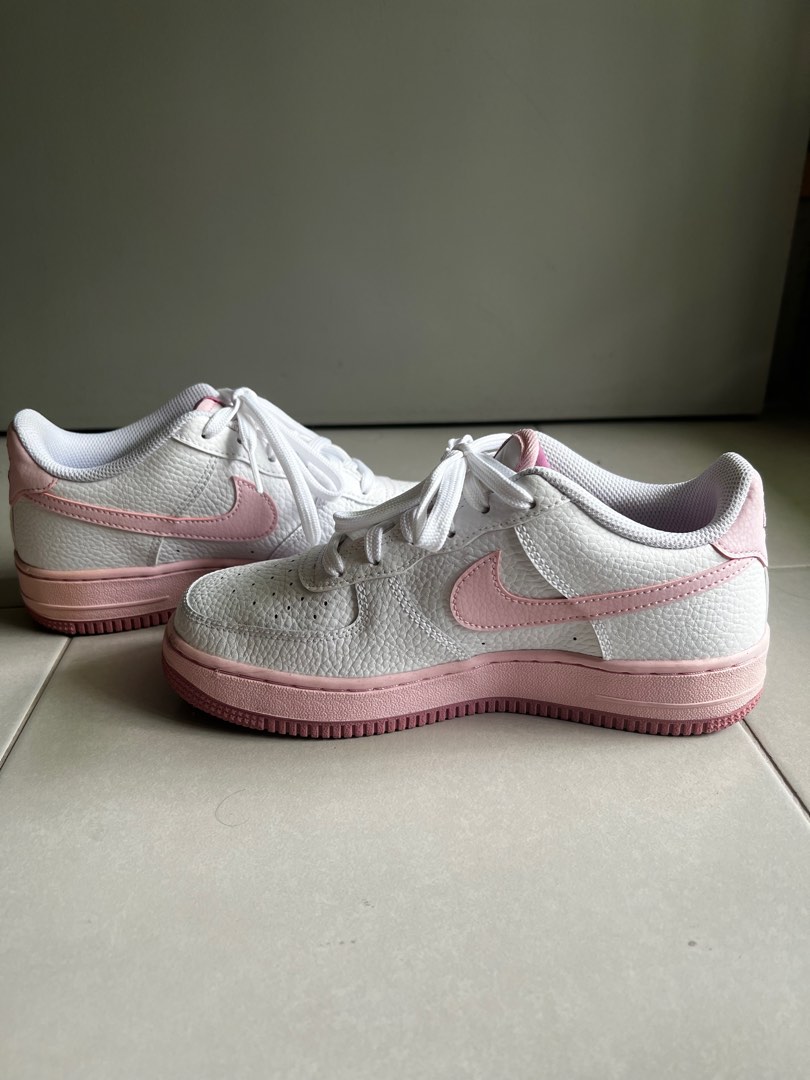 womens white and pink air force