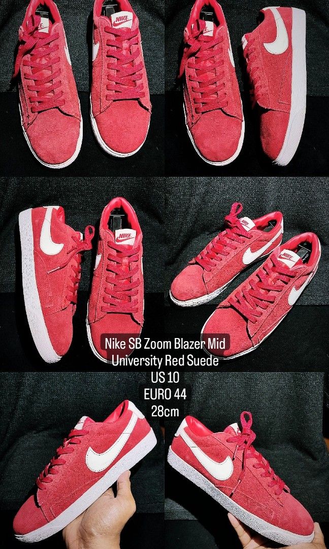 Nike blazer red suede deals