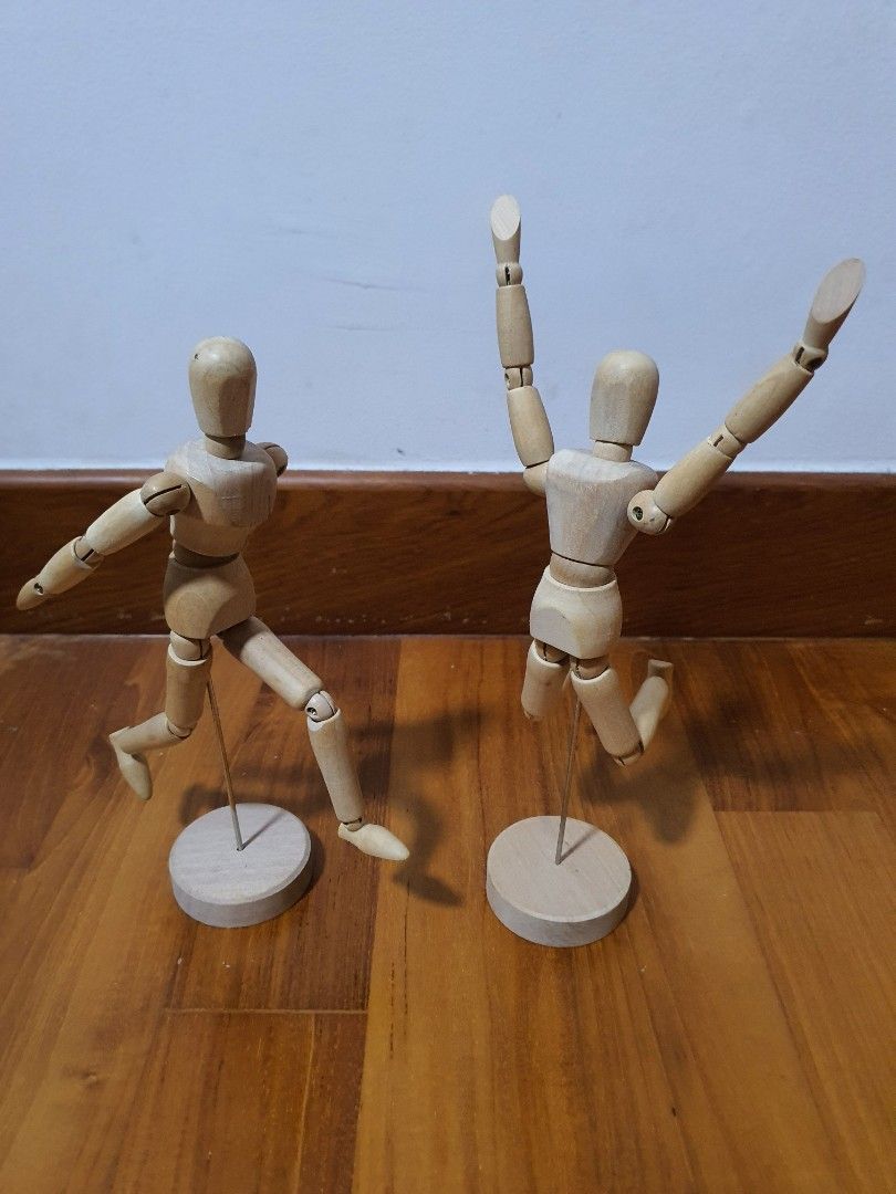 Poseable wooden doll on sale