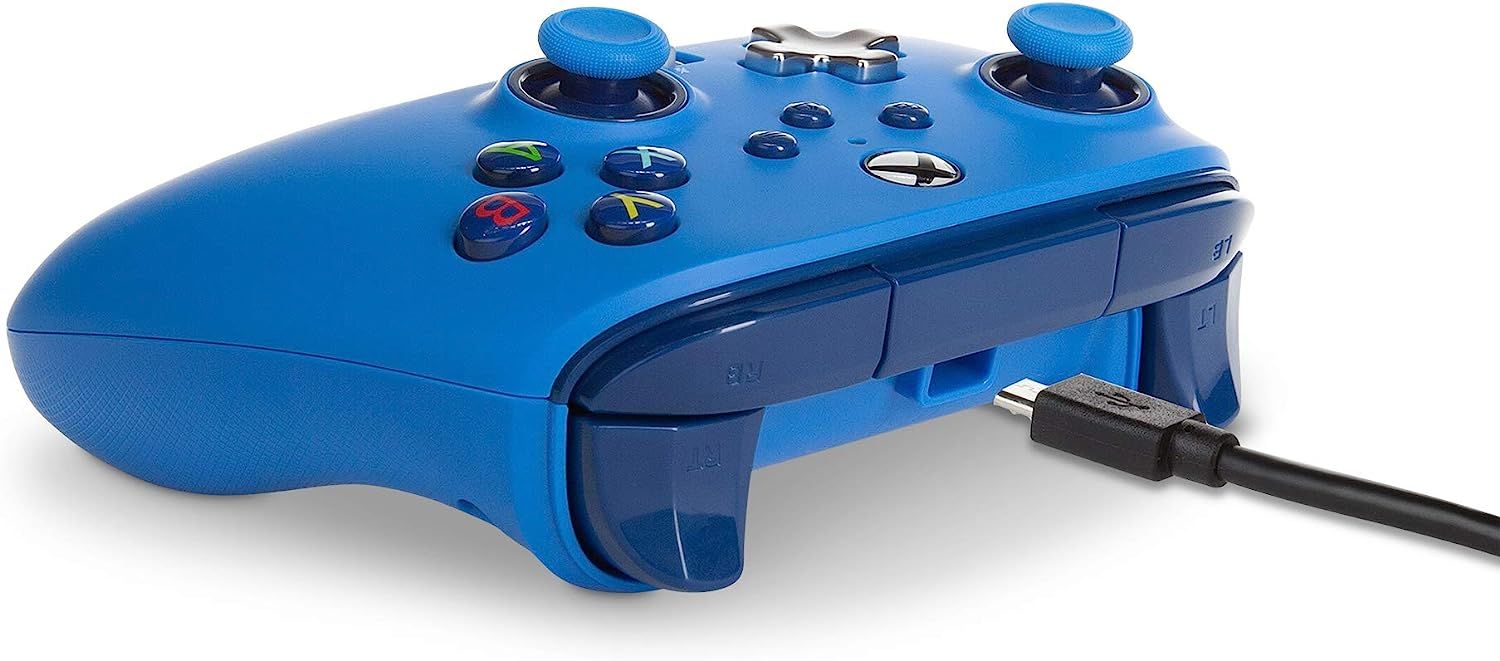 PowerA Enhanced Wired Controller for Xbox - Blue, Gamepad, Wired Video Game  Controller, Gaming Controller, Xbox Series X|S, Xbox One - Xbox Series X
