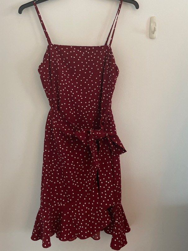 Princess Polly Caesura Mini Dress Wine Women s Fashion Dresses