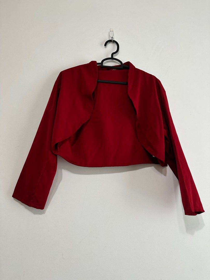 Red shrug jacket outlet