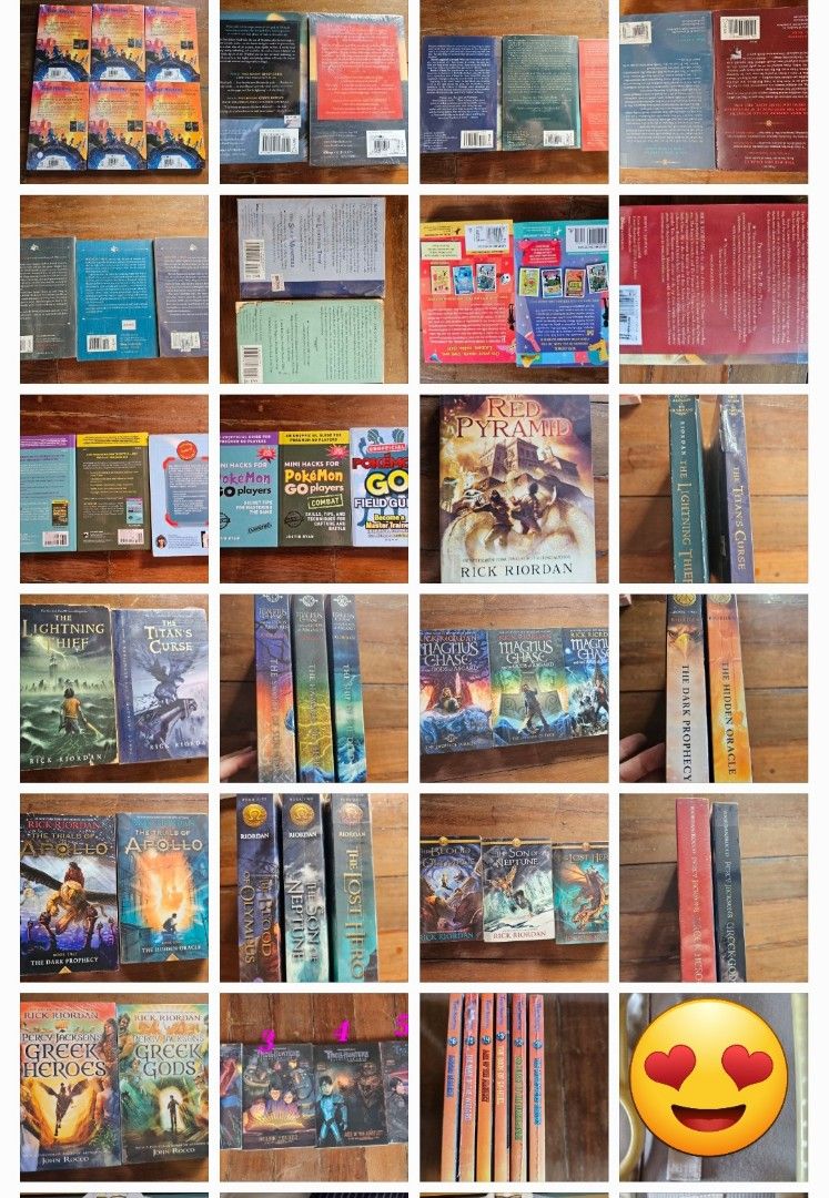 Riordan books. Pokemon books (Category: Storybooks) located in Quezon City. Submitted by justc (Listing ID 1244291995, Image 1). Description: please check out my shoppee page for availability shopee.ph/justcgaw.