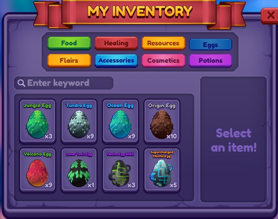 [Roblox - Dragon Adventures] Eggs, Video Gaming, Gaming Accessories, In