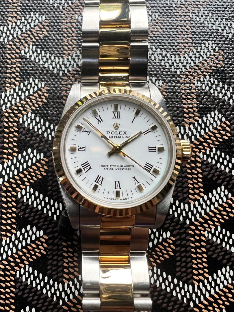 Rolex OP31 Two Tone (Category: Luxury Watches) located in Manila. Submitted by mnlwatchsociety (Listing ID 1244390645, Image 1). Description: Rolex OP 31 Two Tone 67513 Yellow Gold Buckley Dial Full set Box and Papers Mint Condition with Caseback Sticker Check our other watches in instagram IG: RBAng.watches Facebook: Manila Watch Society Buy/ Sell/ Consign / Trade your watches with Manila Watch Society Visit our store, just pin Manila Watch Soci