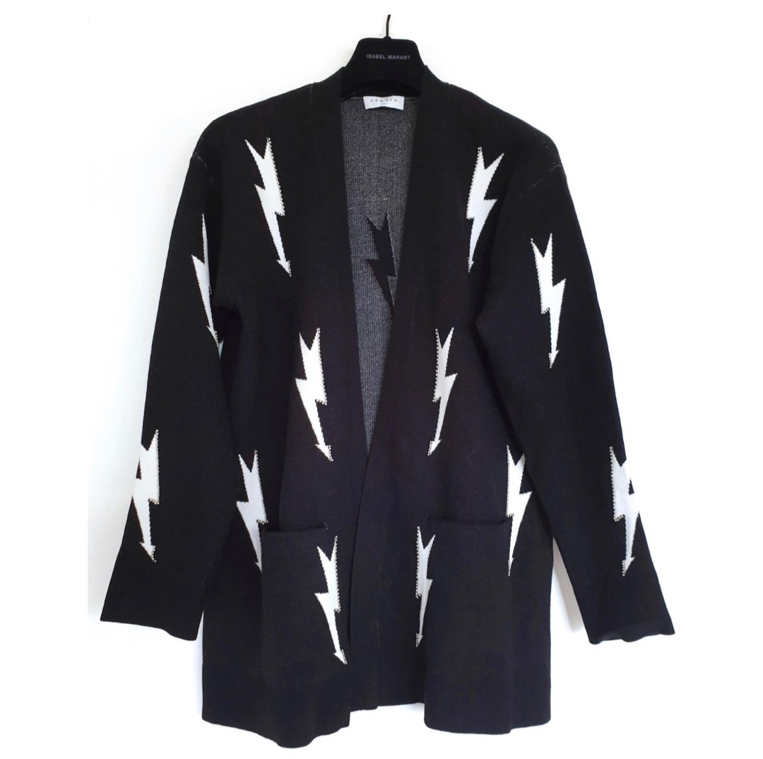 Sandro Lightning Bolt Cardigan, Women's Fashion, Coats, Jackets and
