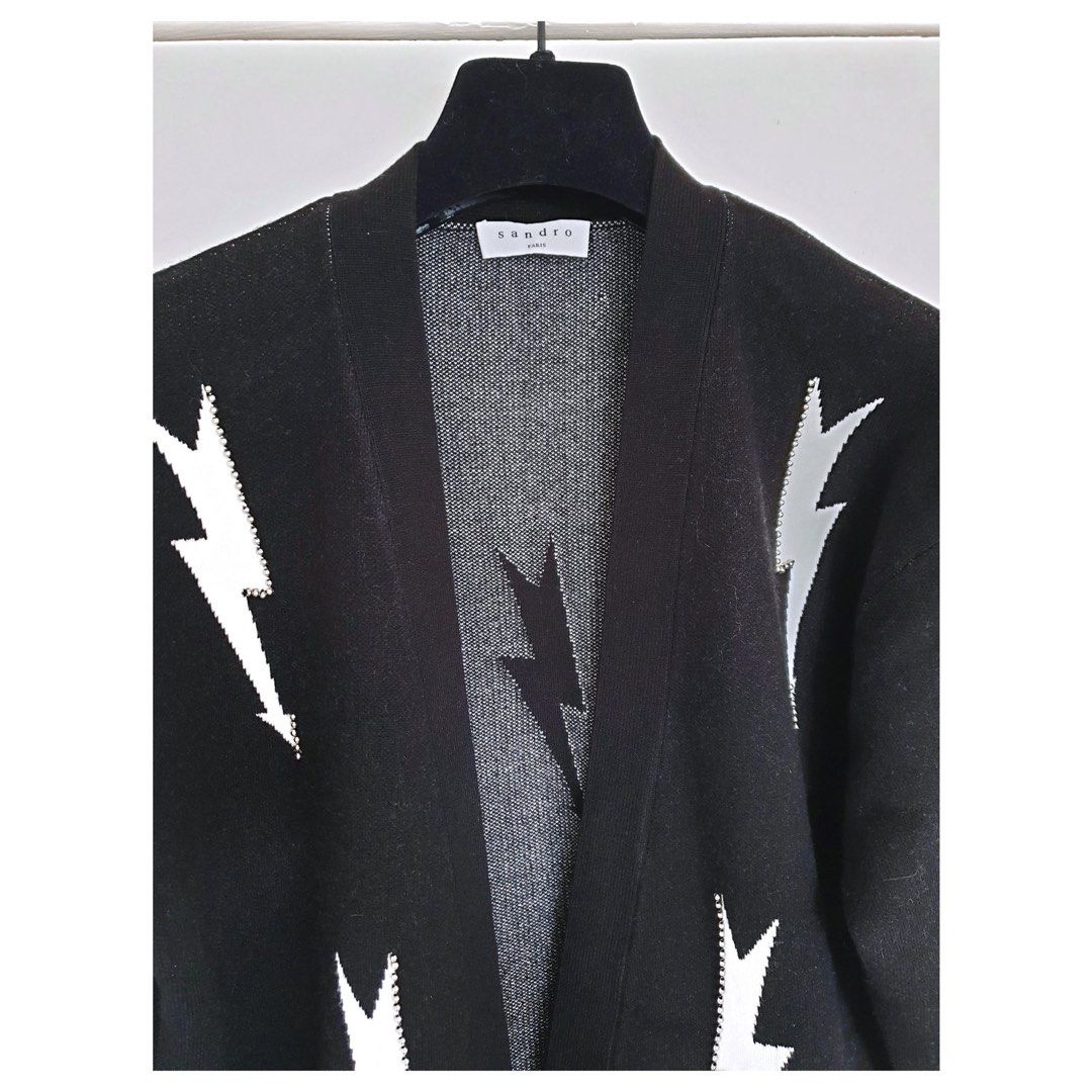 Sandro lightning bolt cardigan online