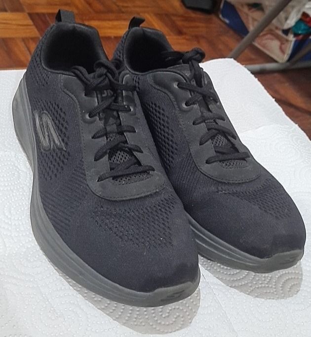 Skechers Go Run Fast Quake Mens Shoes Charcoal Black US Size