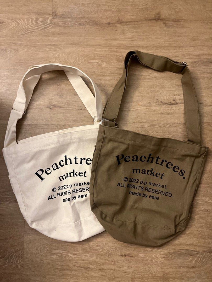 Sling Canvas Tote Bag with side pockets, Women's Fashion, Bags