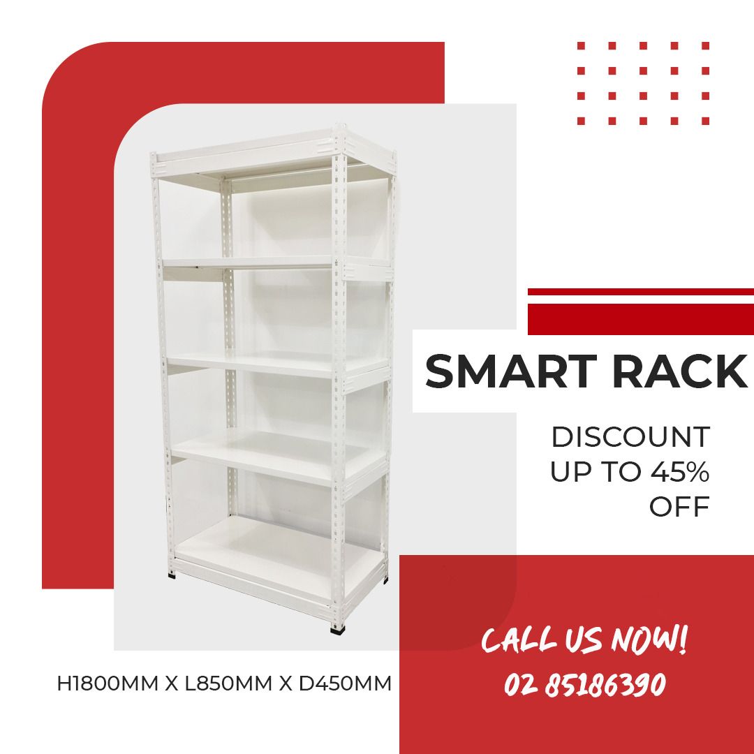 Steel rack smart racks display heavy duty adjustable shelves high quality made in korea on Carousell