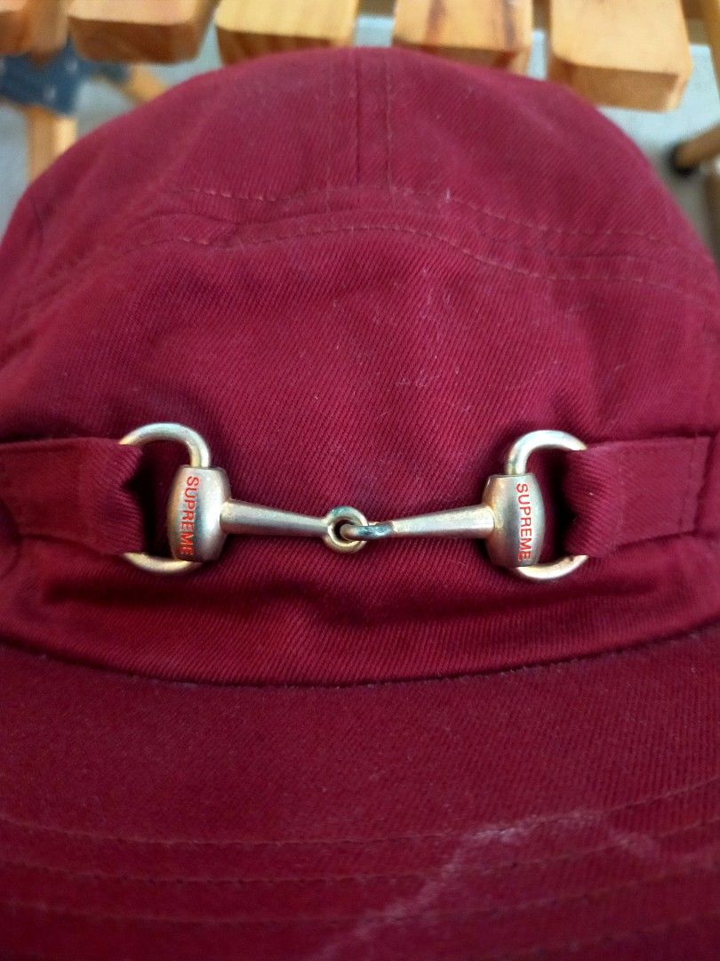 Supreme Horsebit Camp Cap Dark Cranberry Men s Fashion Watches