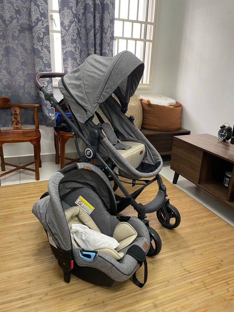Sweet Cherry 3 in 1 Convertible Baby Stroller with Baby Carrier