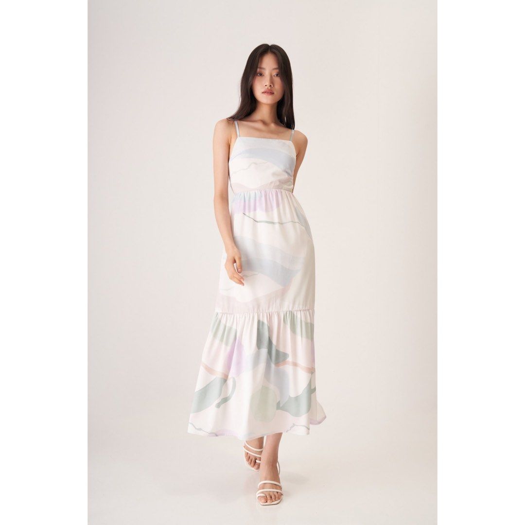TCL Corrine Low Back Maxi Dress Oasis Breeze Women s Fashion