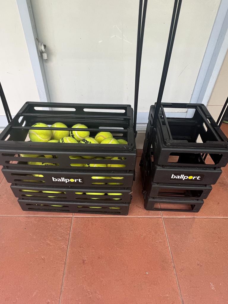 Tennis Ball basket/picker and balls, Sports Equipment, Sports & Games