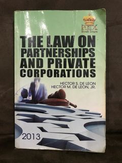 The Law on Partnerships and Private Corporations