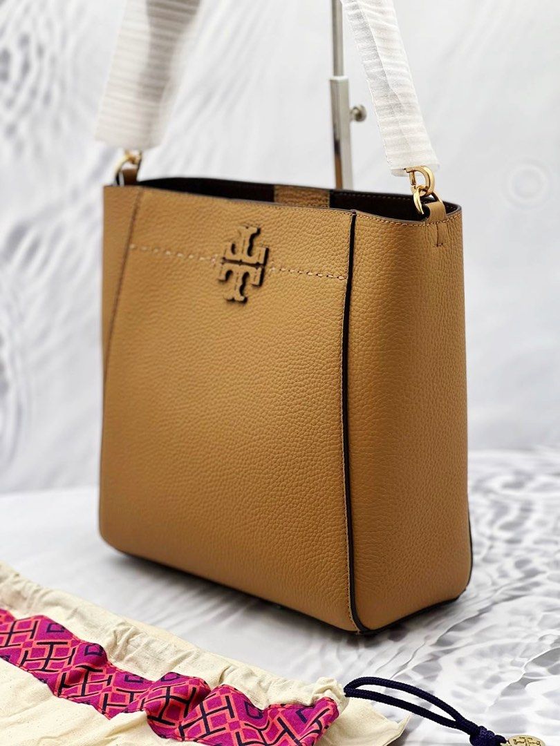 Tory burch mcgraw 2025 pebbled leather tote bag